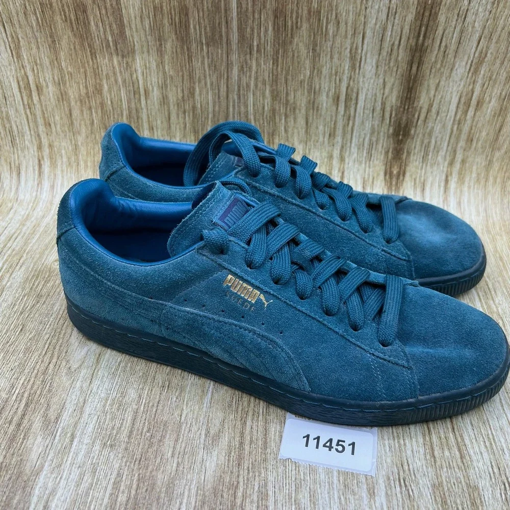 Puma Suede Classic Men's Size 10 Mono Iced Blue Coral Shoes Sneakers 360231-01